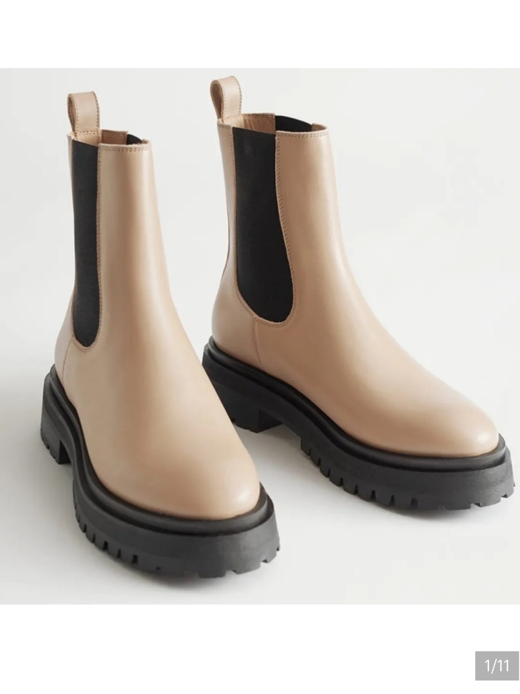 &Otherstories Chunky Leather Chelsea Boots